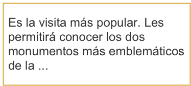 Es la visita más popular. Les permitirá conocer los dos monumentos más emblemáticos de la ...